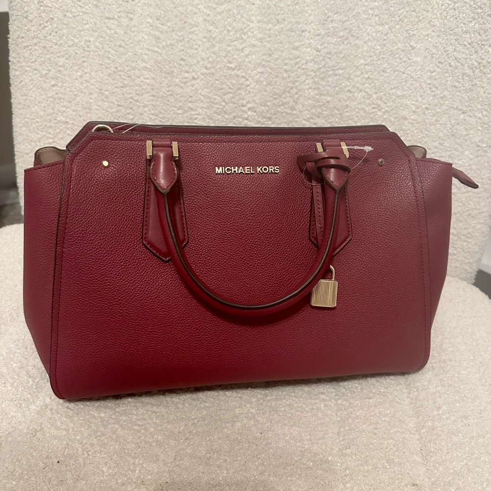 Michael Kors Red Leather Satchel BRAND NEW